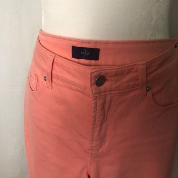 NYDJ Ankle Jeans Coral Size 8. - Picture 2 of 7